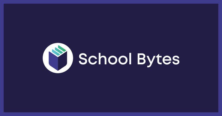 School Bytes logo with dark blue background